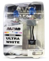 ��������������� ����� AVS ALFAS Pure-White 6000� H7 12V 85W, �������� 2+2 (T-10) ��. (A07245S)