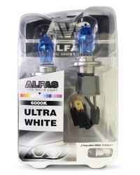 ��������������� ����� AVS ALFAS Pure-White 6000� H4 12V 75/85W, �������� 2+2 (T-10) ��. (A07244S)