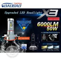 ����� ������������ X3 H1 50�� 6000lm ��������� ����� � ����������� 2 ��.